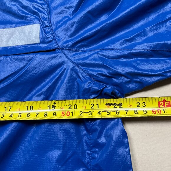 New Balance Rain Jacket Mens Large Blue Sportswear Rain Runner Marathon Gorpcore - Picture 8 of 9